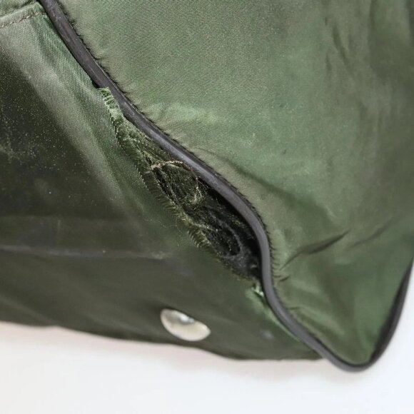 PRADA Boston Bag Nylon Khaki Auth bs24276 - Picture 8 of 15